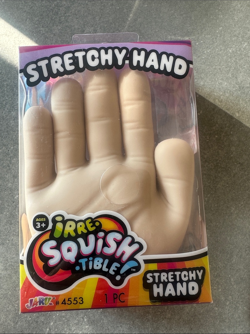 JA-RU IRRE-SQUISH-TIBLE Stretchy Hand - Flat  ✋🏼